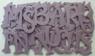   Sparkley ♥PURPLE♥ Chipboard Alphabet Letters Embellishment  