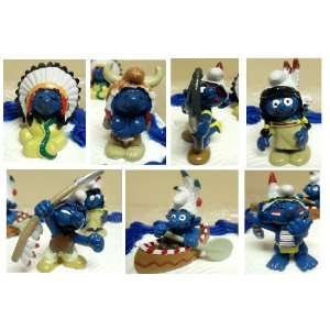 The Smurfs 20 Piece Native American Indian Themed Smurfs Cake Topper 