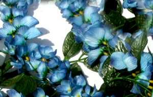   BLUE Wisteria Garland ~ Silk Wedding Flowers ~ Arch Gazebo Decor Vines