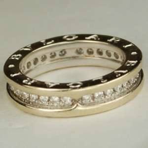 Designer BVLGARI B.ZERO1 18K White Gold Diamond Ring  