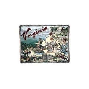  State of Virginia Tapestry Throw Blanket 50 x 60 Sports 