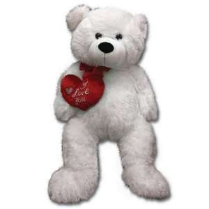  Large 28 Valentine I Love You White Teddy Bear Plush 
