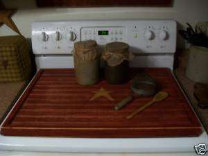 PRIMITIVE WOODEN STOVE TOP COVER,HAND BUILT,DISTRESSED  