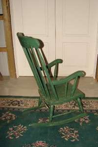 Antique Wooden Rocking Chair Porch Patio Rocker  