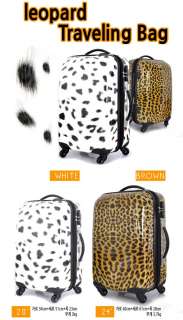 Leopard Luggage Animal Print Bags Cute Travel Carry On Suitcases Totes 