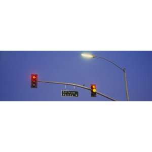  Traffic Lights and a Street Sign, Silicon Valley, San 