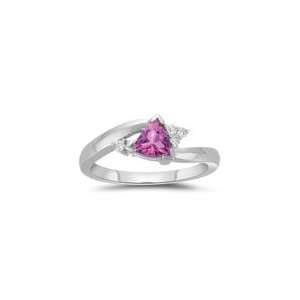   Tourmaline   Trillion Pink Tourmaline and Diamond Ring 5.5 Jewelry