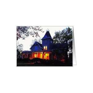  Spooky Victorian Halloween House   Invitation Card Health 