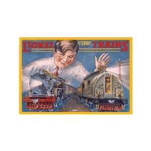  Lionel Boy & Trains Embossed Tin Sign: Home & Kitchen