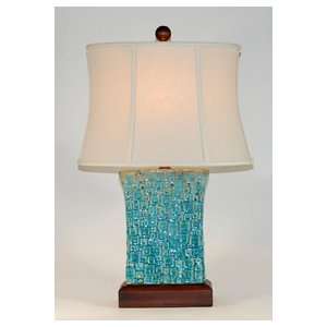  Natural Light Ceylon Turquoise Blue Ceramic Table Lamp 