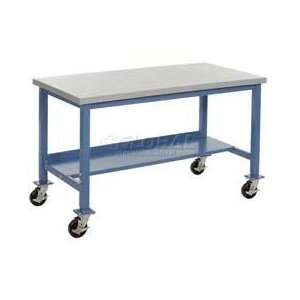  60 X 30 Esd Square Edge Mobile Production Bench Blue 